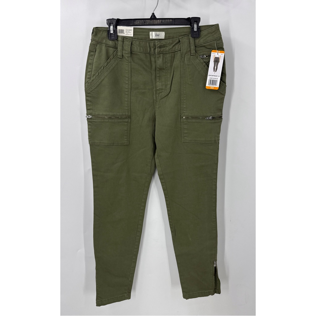 Joie Park Army Green Ankle Zip Cargo Highrise Pant 12/31 Nwt